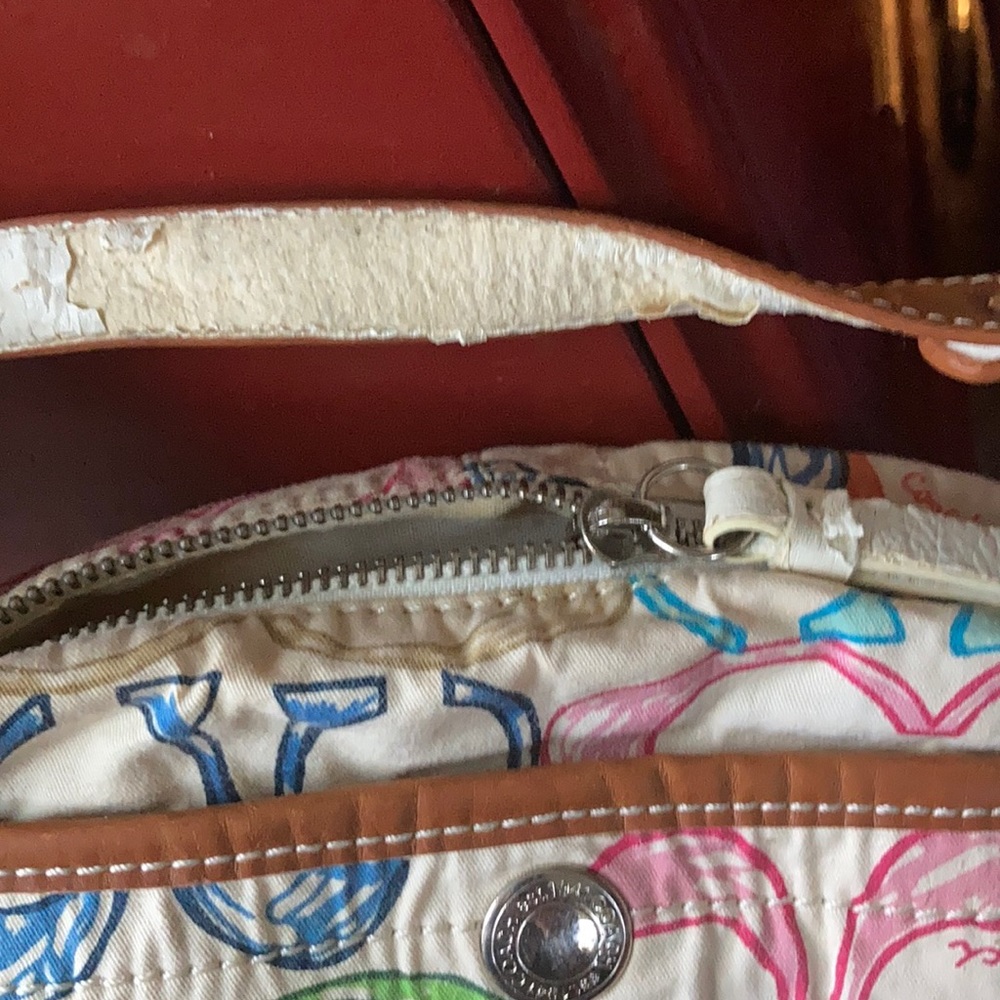 Linen small Coach Purse - Picture 5 of 6